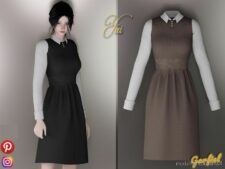 YUI – Lovely Vintage Dress for Sims 4