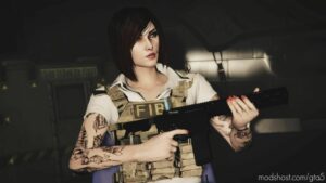 GTA 5 Player Mod: FIB Vest For MP Freemode (Female) (Image #2)