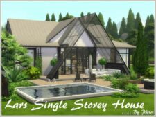 Lars Single Storey House (NO CC) for Sims 4