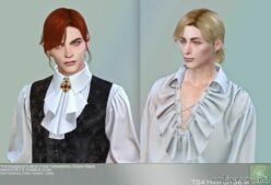 Short Ponytail Hairstyle For MEN – G136 for Sims 4