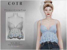 Flower Crop TOP T-451 for Sims 4