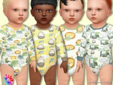 Infant Jungle Baby Onesie for Sims 4