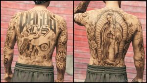 GTA 5 Player Mod: Vago X Azteca Tattoo Pack (Image #2)