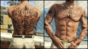 GTA 5 Player Mod: Vago X Azteca Tattoo Pack (Image #4)