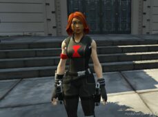 GTA 5 Player Mod: Black Widow – Fortnite Add-On PED (Image #2)