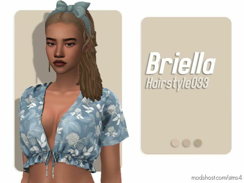 Sims 4 Female Mod: Briella Hairstyle (Featured)