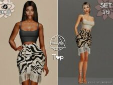 SET 312 – TOP & Vacation Skirt for Sims 4