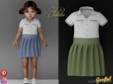Yukiko – A Formal Outfit For Toddlers for Sims 4