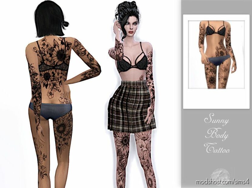 Sunny Body Tattoo for Sims 4