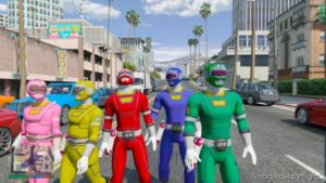 GTA 5 Player Mod: Power Rangers Turbo (Add-On Peds) V1.1 (Image #3)