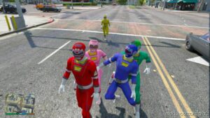 GTA 5 Player Mod: Power Rangers Turbo (Add-On Peds) V1.1 (Image #4)