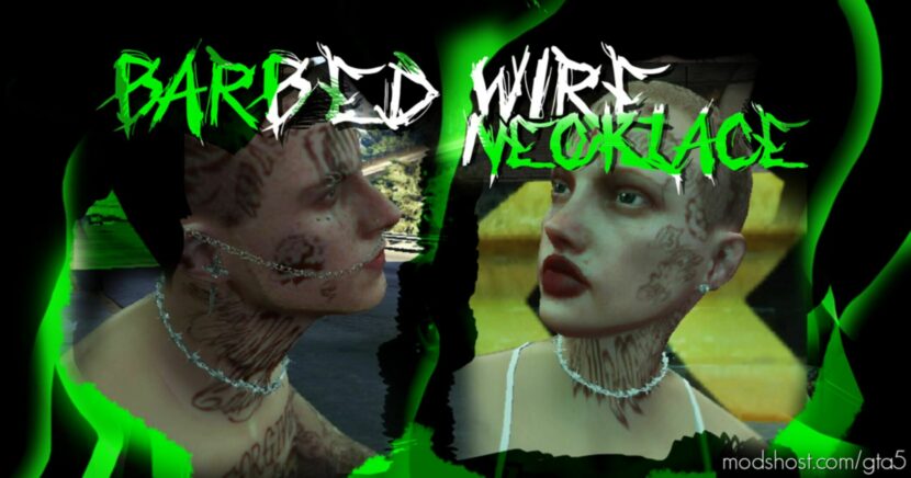 GTA 5 Player Mod: Barbed Wire Necklace For MP Male And Female (Featured)