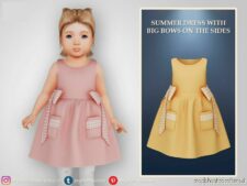 Summer Dress With BIG Bows ON The Sides for Sims 4