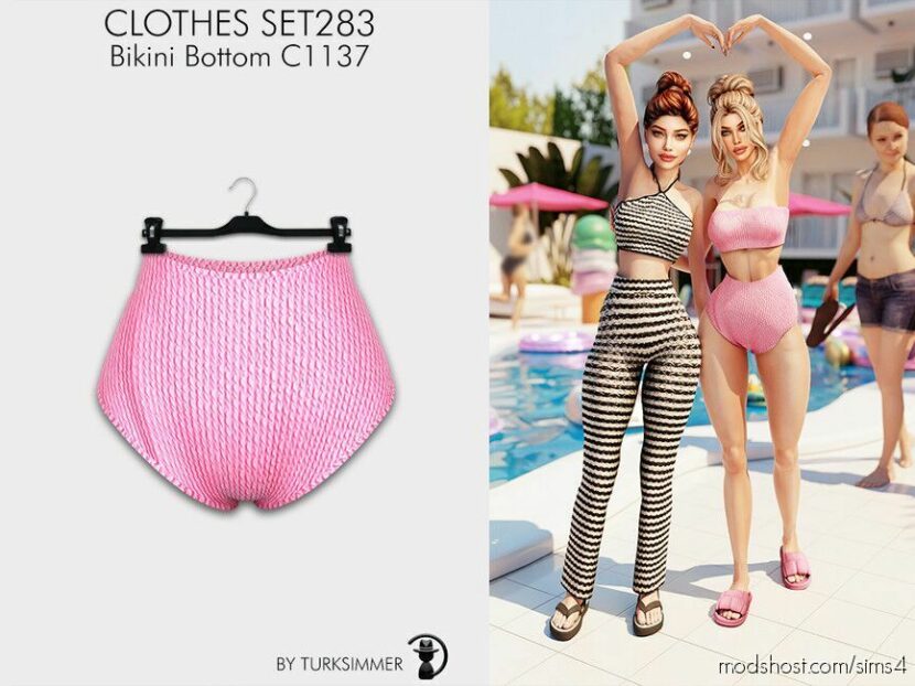 Sims 4 Elder Clothes Mod: Bikini SET 283 (Featured)