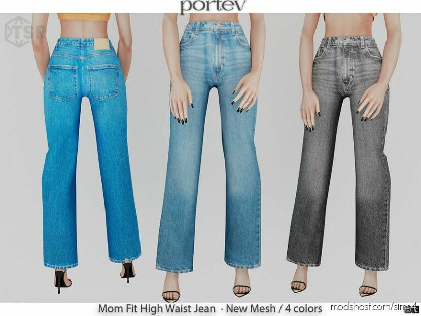 MOM FIT High Waist Jean for Sims 4