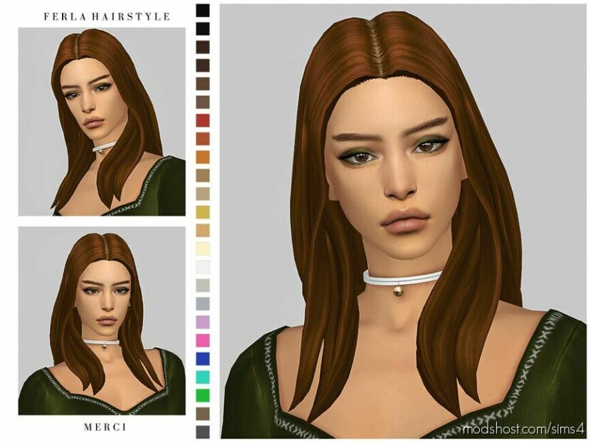 Sims 4 Female Mod: Ferla Hairstyle (Featured)