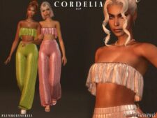 Cordelia SET (TOP+Pants) for Sims 4