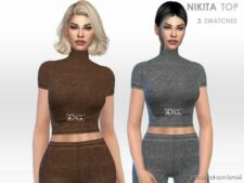 Nikita SET (TOP & Pants) for Sims 4