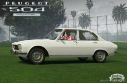 GTA 5 Vehicle Mod: Peugeot 504 Injection Add-On | Tuning | Template | Roof Animation | Extras | Lods (Image #3)