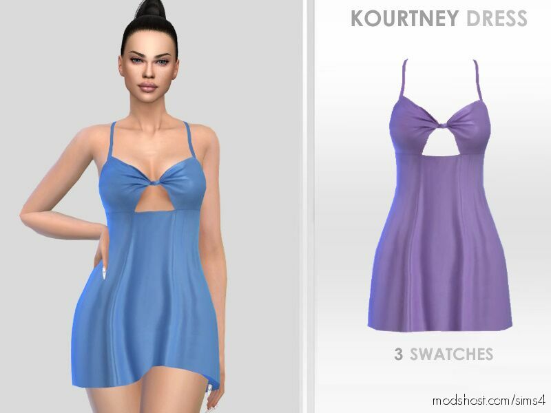 Sims 4 Female Clothes Mod: Kourtney Dress (Featured)