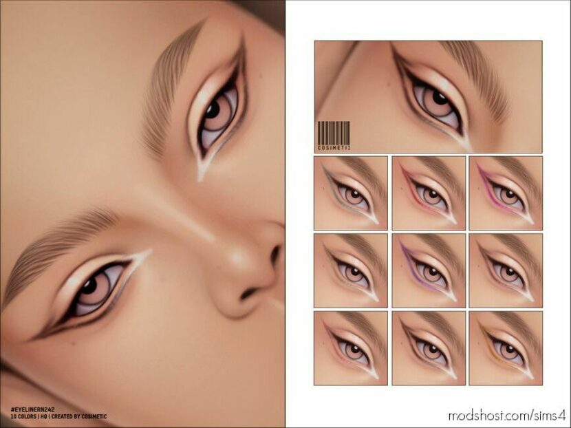 Sims 4 Female Makeup Mod: Eyeliner N242 (Featured)