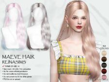 77 Maeve Hair for Sims 4