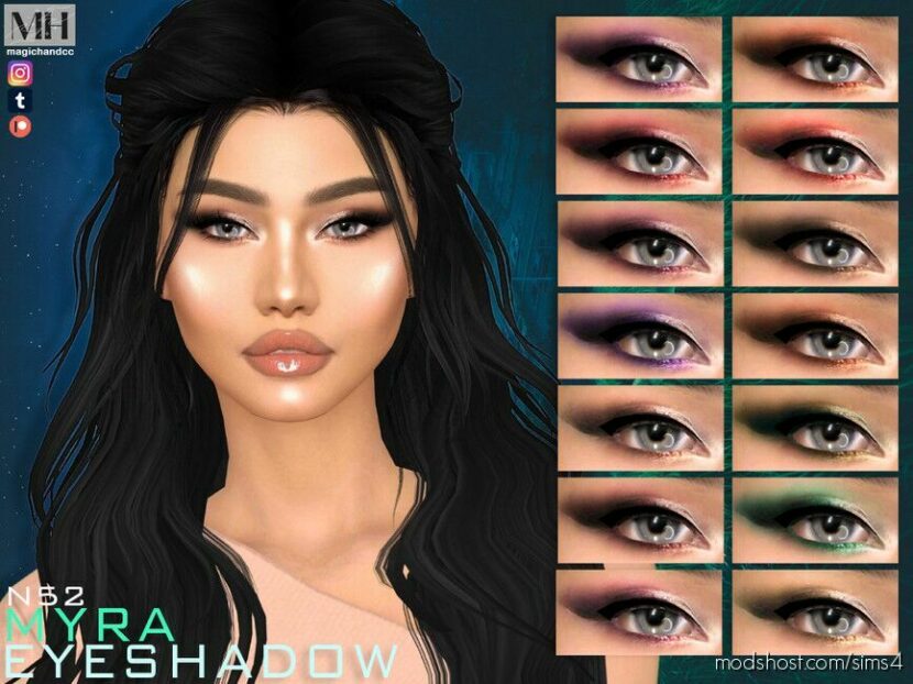 Sims 4 Female Makeup Mod: Myra Eyeshadow N52 (Featured)