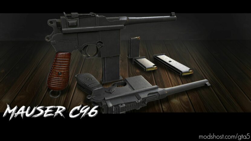 GTA 5 Weapon Mod: Mauser C96 Pistol Animated (Featured)