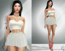 Pleated Mini Skirt DO918 for Sims 4