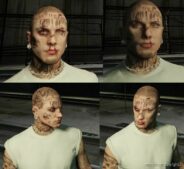 GTA 5 Player Mod: Bloody Face For MP Male And Female (Image #3)