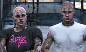 GTA 5 Player Mod: Bloody Face For MP Male And Female (Image #5)