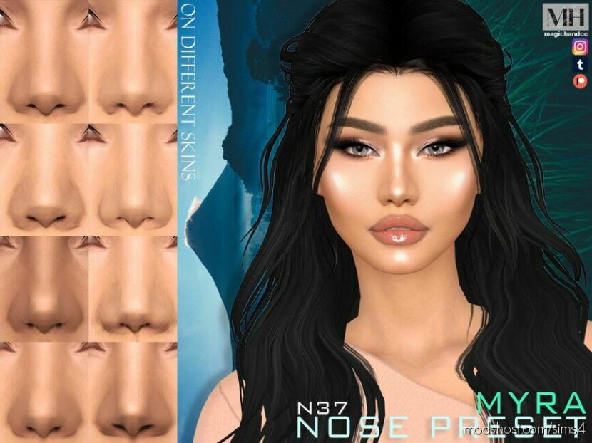 Myra Nose Preset N37 for Sims 4
