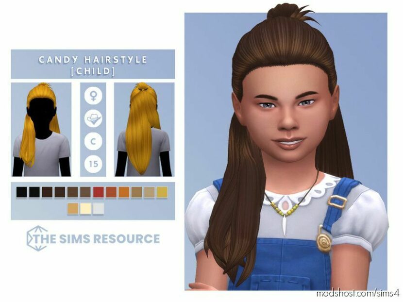 Candy Hairstyle (Child) for Sims 4