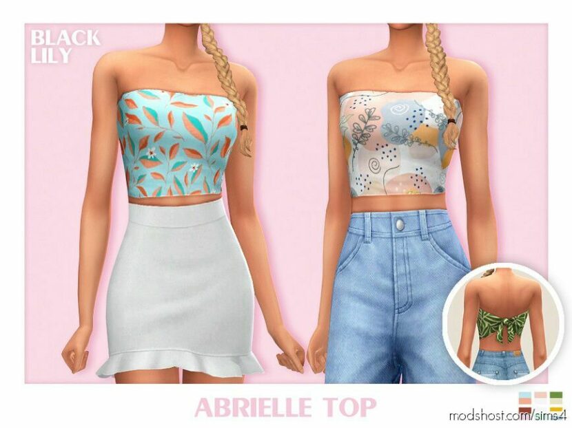 Sims 4 Everyday Clothes Mod: Abrielle TOP (Featured)