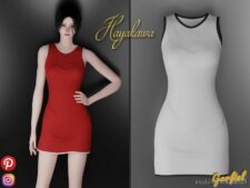 Hayakawa – Short Close-Fitting Dress for Sims 4