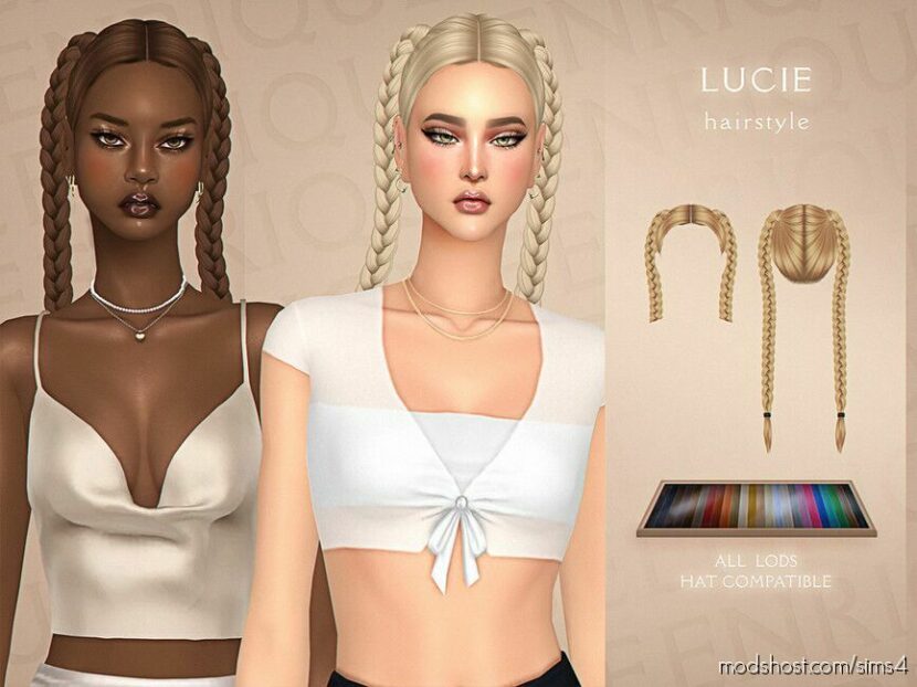 Sims 4 Female Mod: Lucie Hairstyle (Featured)