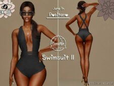 Sims 4 Teen Clothes Mod: June In Positano Collection – Swimsuit II (Featured)