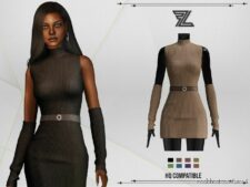 Sims 4 Elder Clothes Mod: Sonya Dress (Featured)