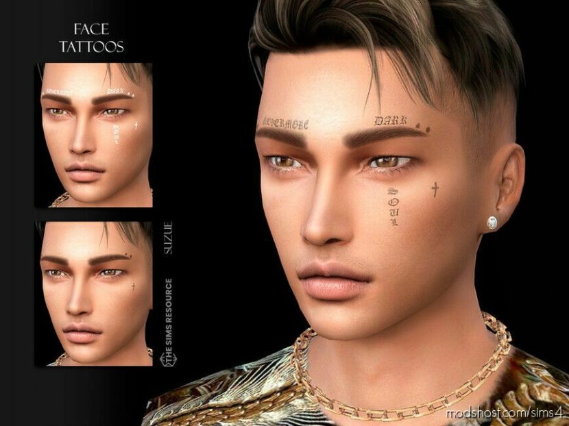 Face Tattoos N29 for Sims 4