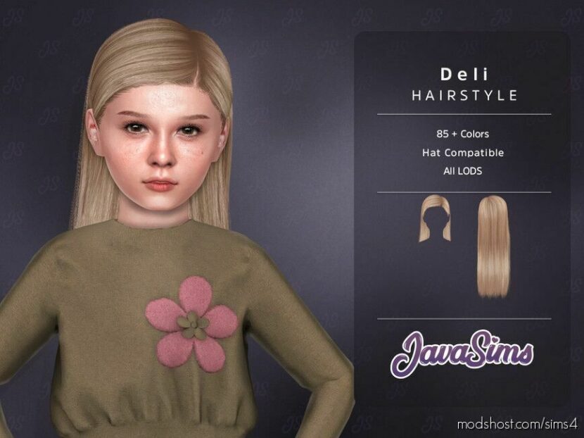 Deli (Child Hairstyle) for Sims 4