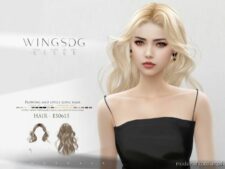 Wings Flowing And Lively Long Hair ES0615 for Sims 4