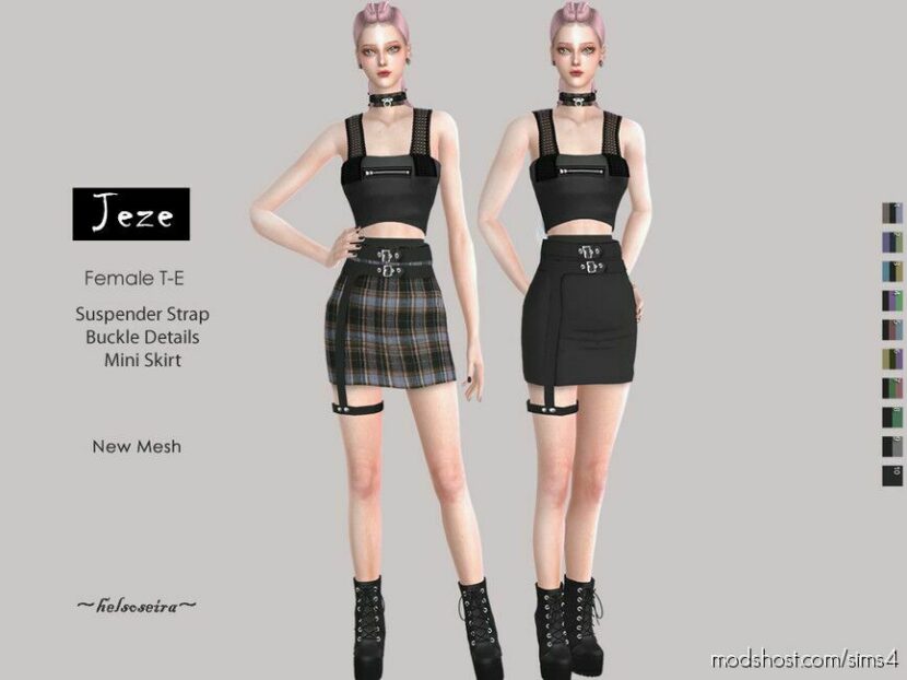 Jeze – Mini Skirt for Sims 4
