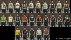 GTA 5 Player Mod: Y2K Tank TOP For MP Male And Female (Image #5)