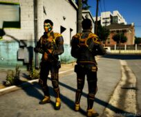 GTA 5 Player Mod: AGE Of Gold Free Fire Bundle Add-On PED (Image #3)