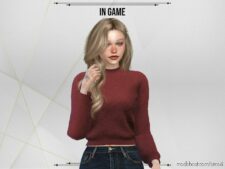 Sims 4 Teen Clothes Mod: Valery TOP (Image #2)