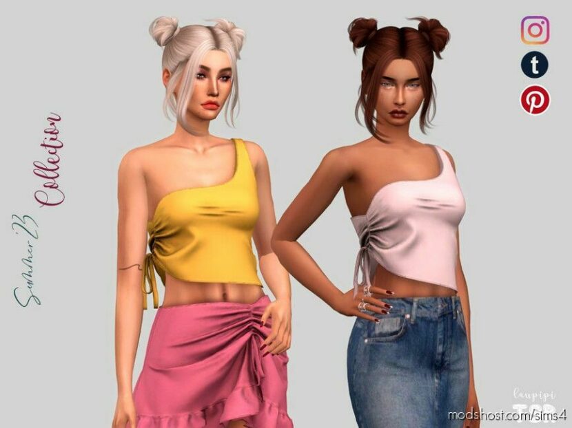 Sims 4 Everyday Clothes Mod: Asymmetric TOP – TP478 (Featured)