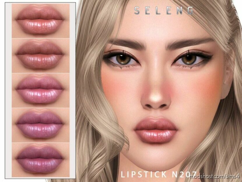 Sims 4 Lipstick Makeup Mod: N207 (Featured)