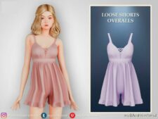 Loose Shorts Overalls for Sims 4