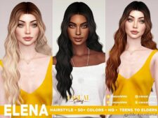 Elena Hairstyle for Sims 4