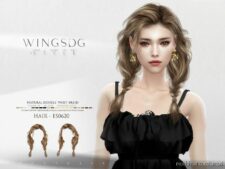 Wings Natural Double Twist Braid ES0620 for Sims 4